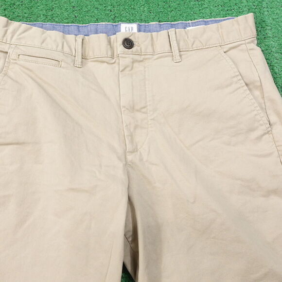 GAP BEIGE TAN KHAKI CHINO SHORTS MENS SIZE 32 - Picture 2 of 7